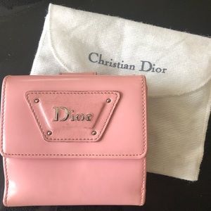 Light Pink Christian Dior Leather Wallet